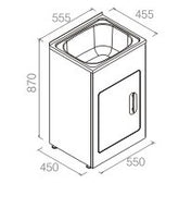 Everhart Laundry tub and metal cabinet 35L